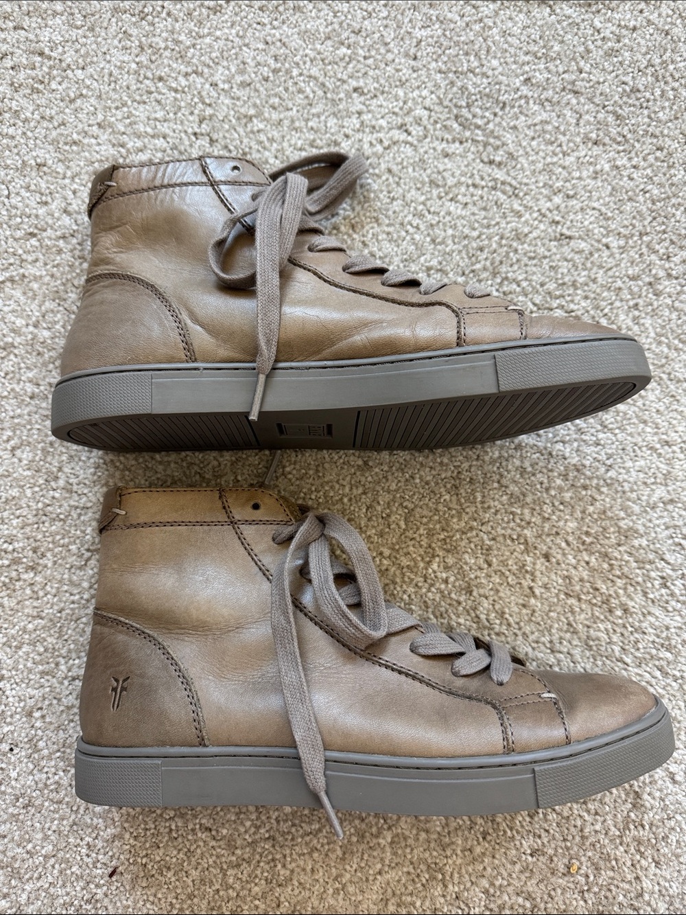 Women's Frye High-Top Leather Sneakers Size 8.5